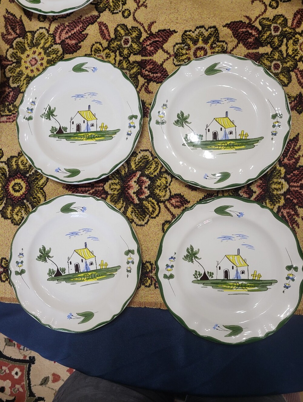 Vintage Varagas Cabanon Pattern - Set of 4